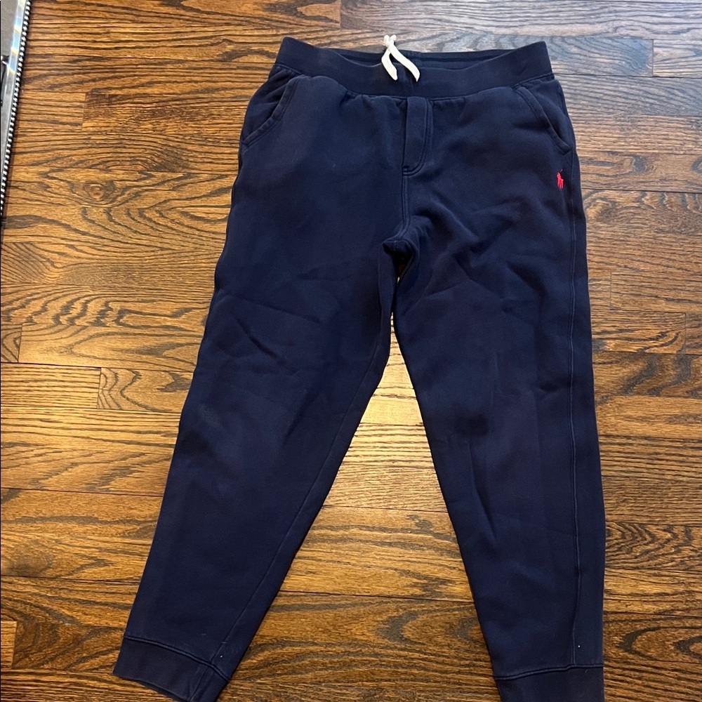 Ralph Lauren Navy Jogger sweatpants with Red Logo- Youth XL ( 18-20)